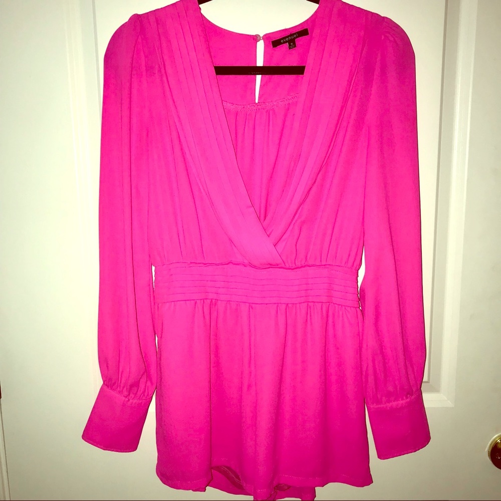 bright pink long sleeved romper 💞